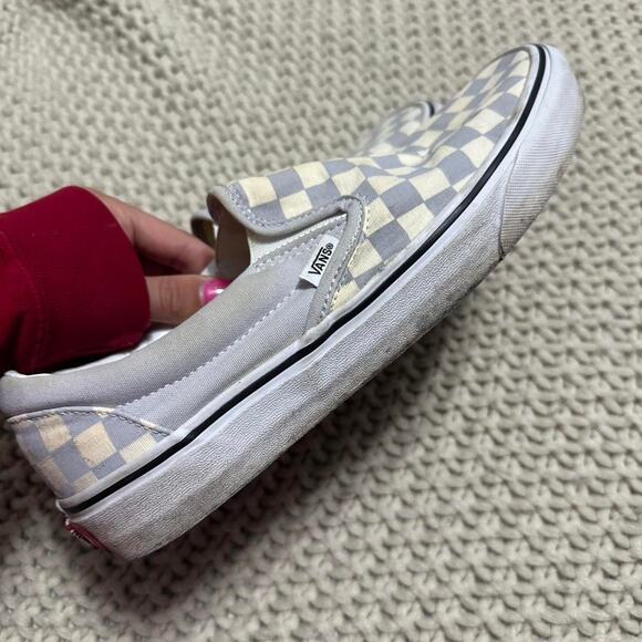 Light blue and white checkered vans - Picture 3 of 6